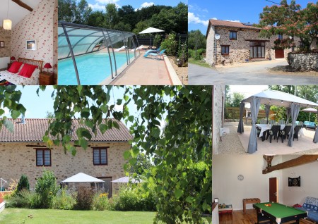 Beautiful Barn Conversion to two gites and pool plus two further barns and a cottage to renovate